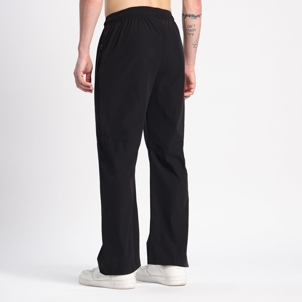Valesto Textured Tech-Crush Paneled Pant - Jet Black
