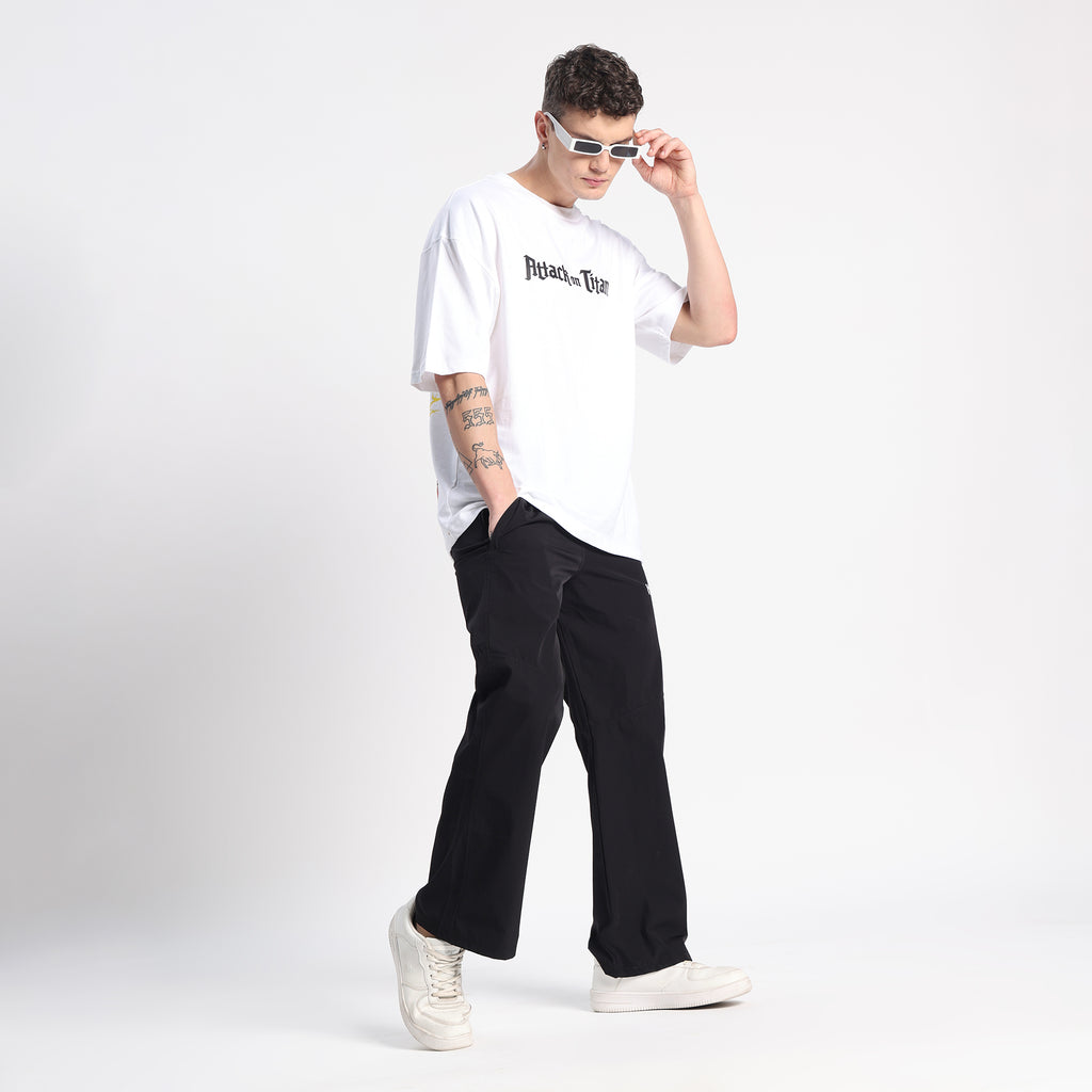 Valesto Textured Tech-Crush Paneled Pant - Jet Black