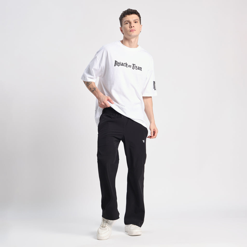 Valesto Textured Tech-Crush Paneled Pant - Jet Black