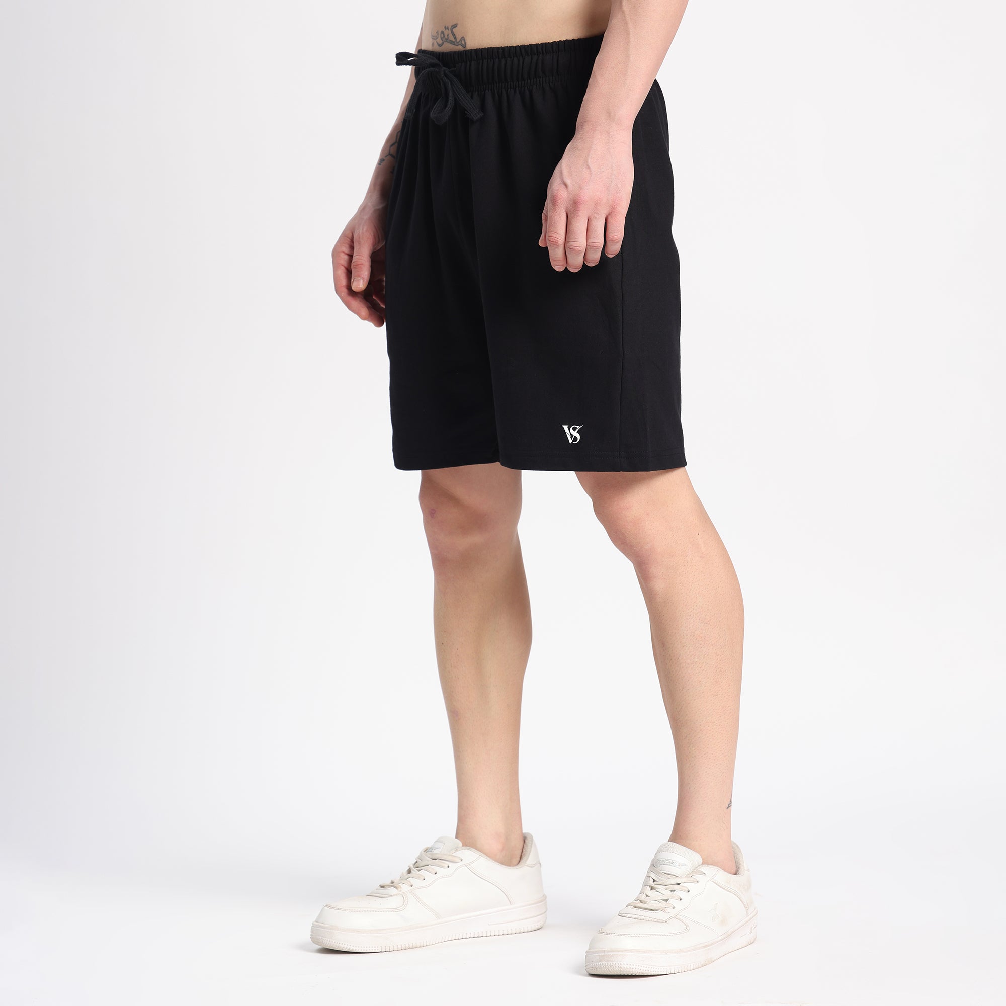 Valesto Premium Lounge Cotton Shorts - [Black]