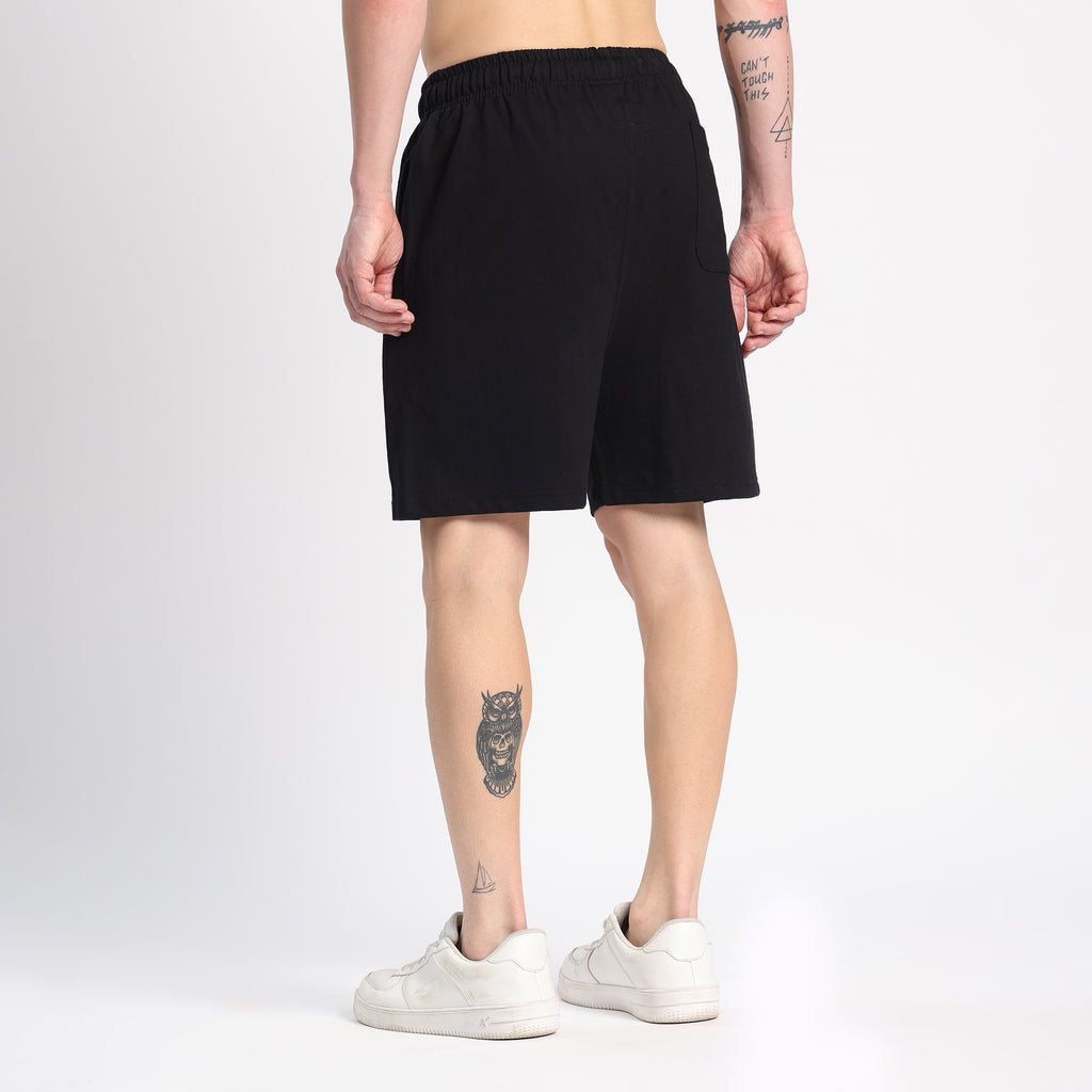 Valesto Premium Lounge Cotton Shorts - [Black]
