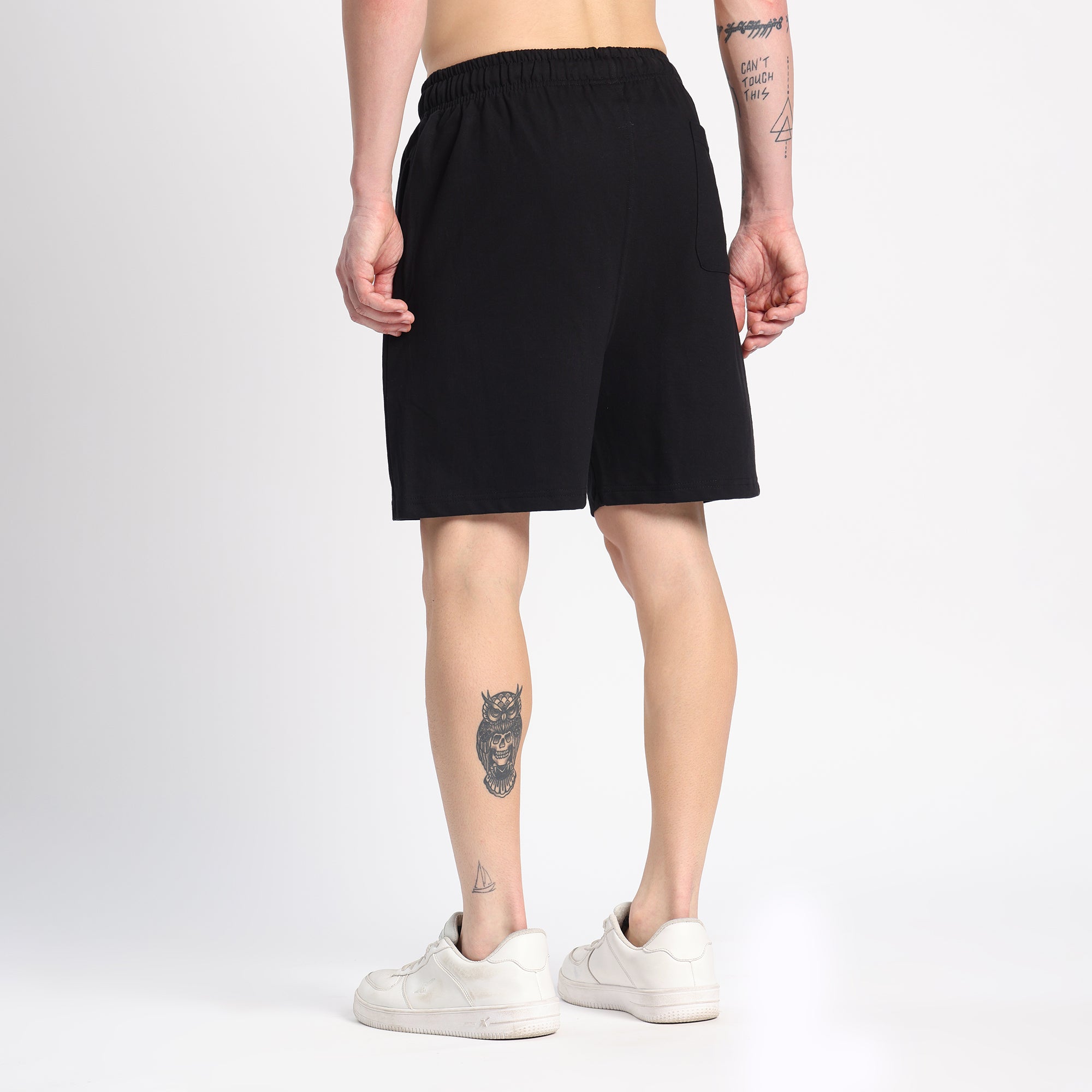 Valesto Premium Lounge Cotton Shorts - [Black]