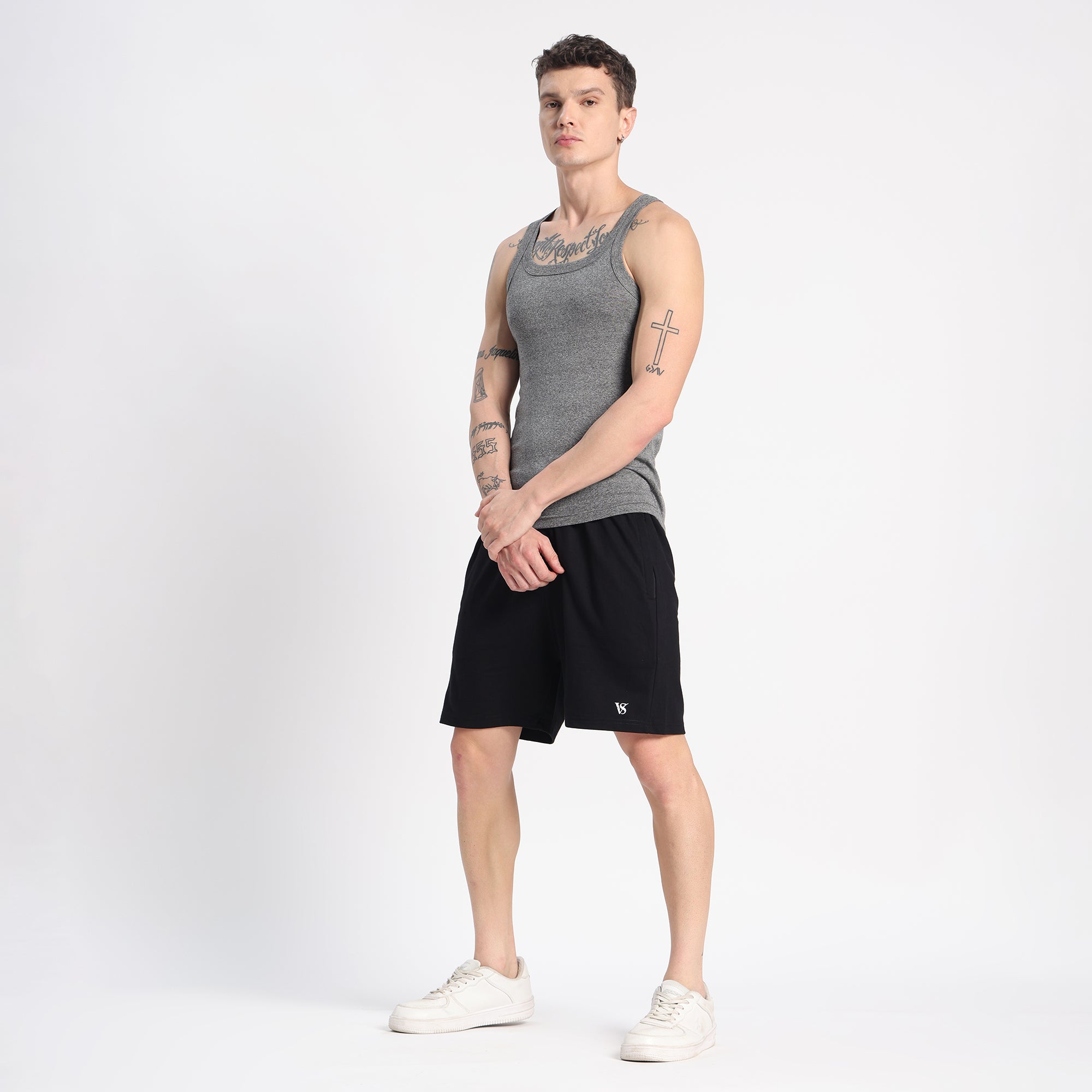 Valesto Premium Lounge Cotton Shorts - [Black]