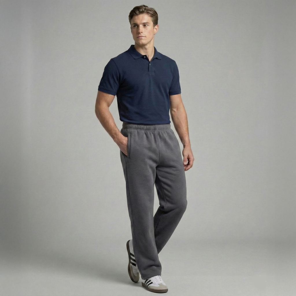 The 'Winter Essential' Heavy Fleece Trouser| Straight Fit - [Charcoal Grey]