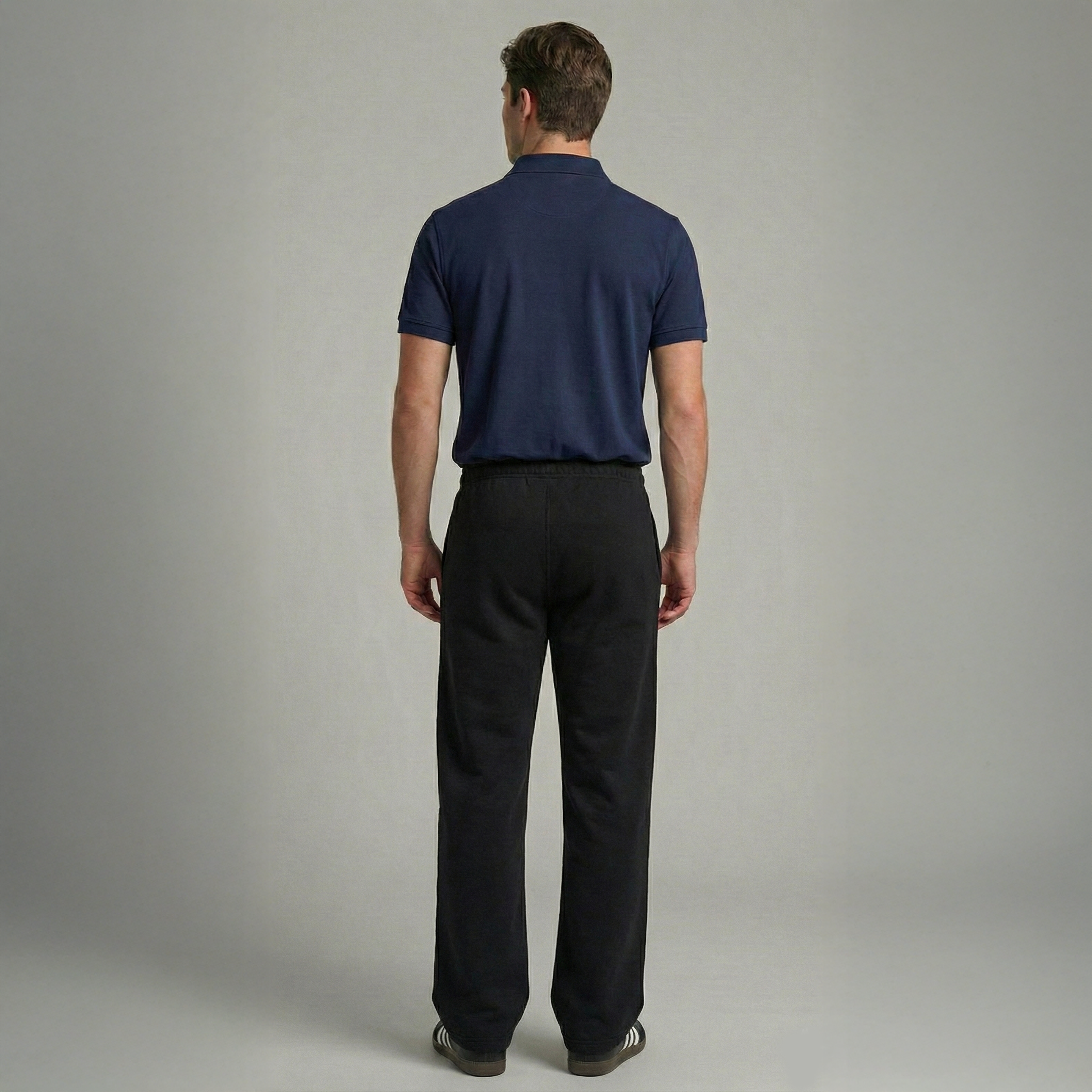 The 'Winter Essential' Heavy Fleece Trouser| Straight Fit - [Jet Black]