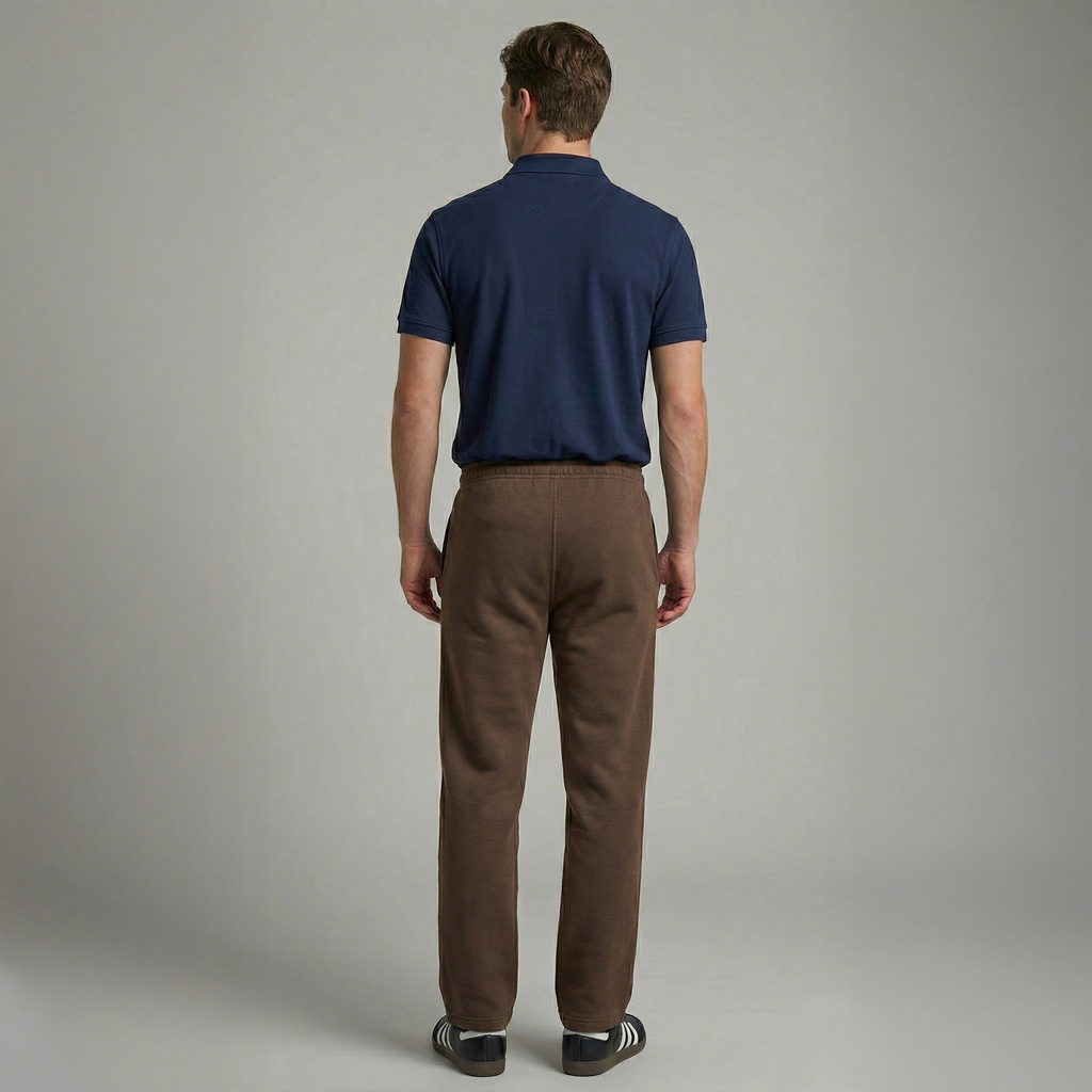 The 'Winter Essential' Heavy Fleece Trouser| Straight Fit - [Mocha Coffee]