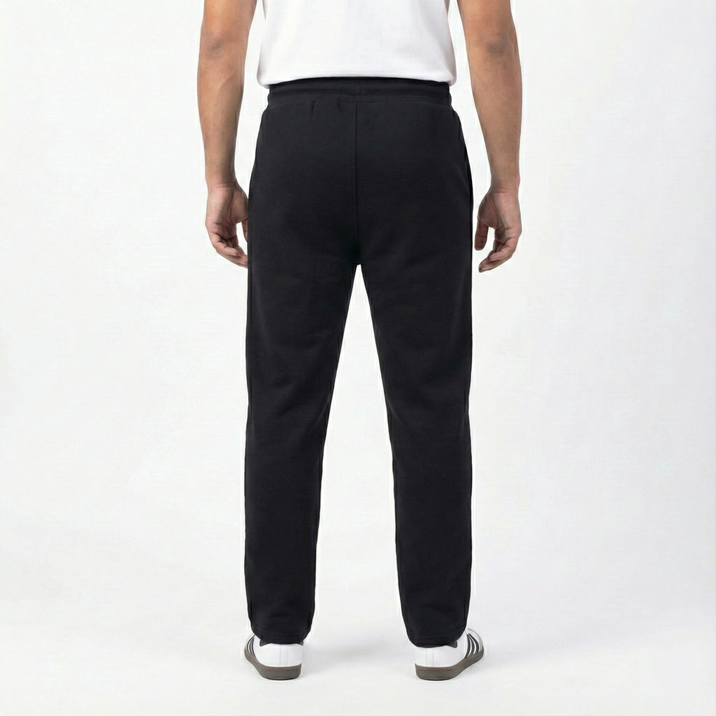 The Essential 320: Heavyweight Cotton Fleece Trouser - Jet Black