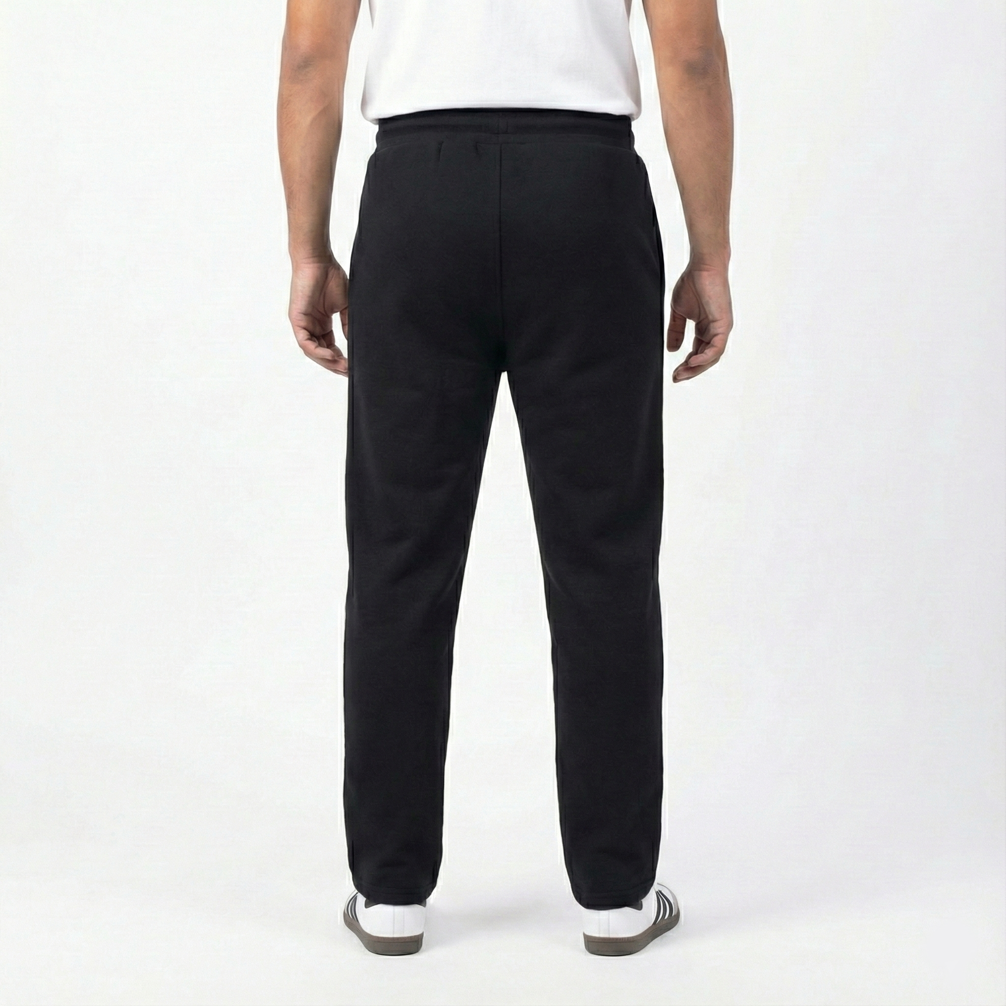 The Essential 320: Heavyweight Cotton Fleece Trouser - Jet Black