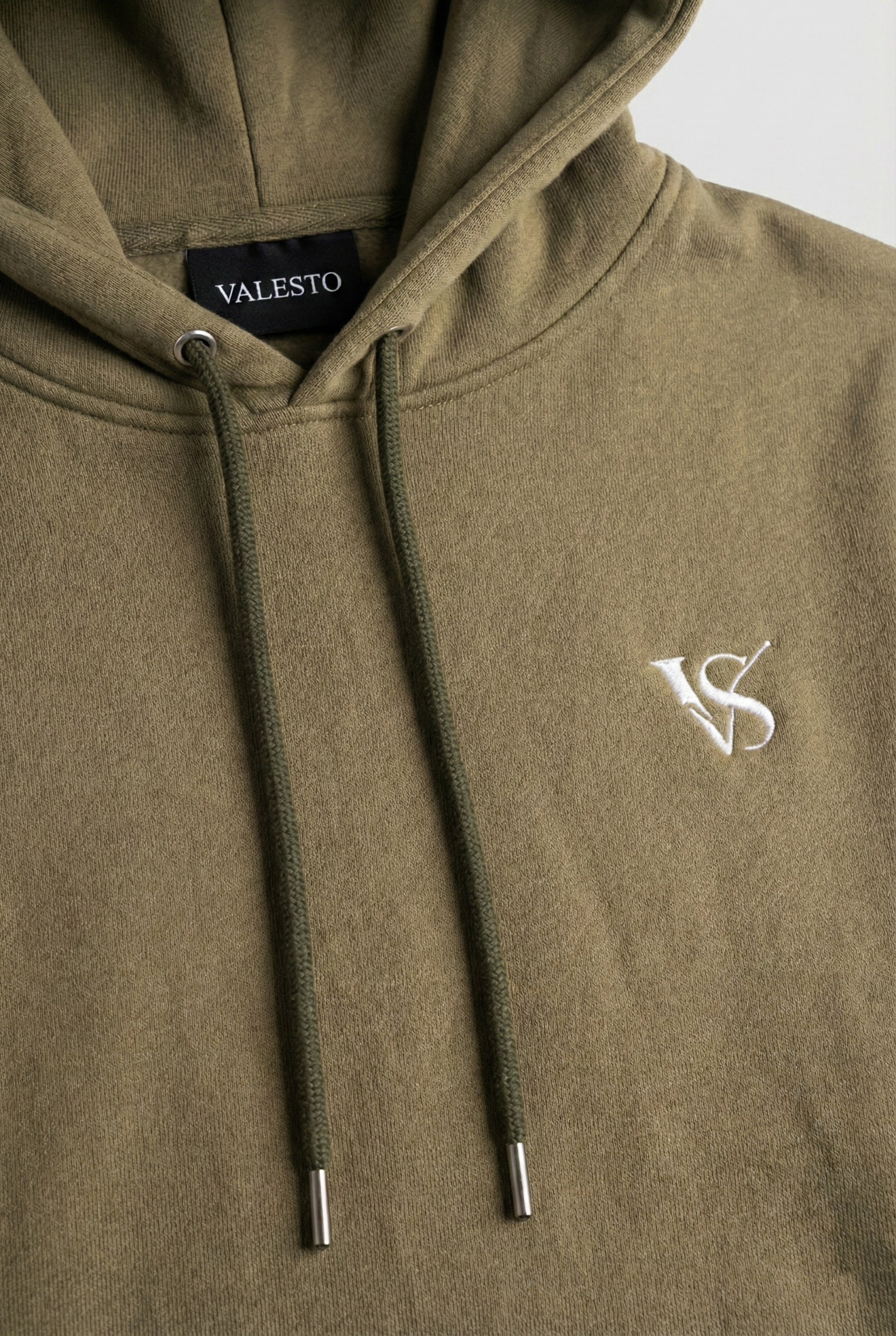 Valesto Heavyweight Structured Fleece Hoodie - [Olive Green]
